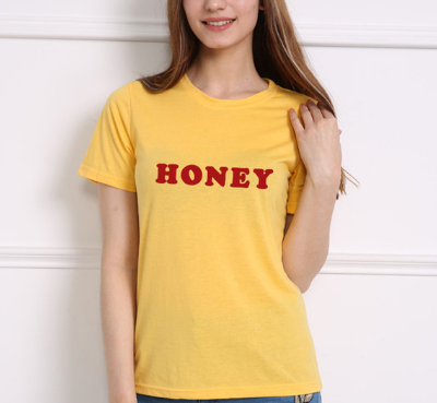 Women's T-Shirt with Letter Print - Summer Top