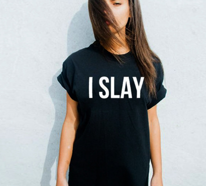 Women's T-Shirt with Letter Print - Summer Top